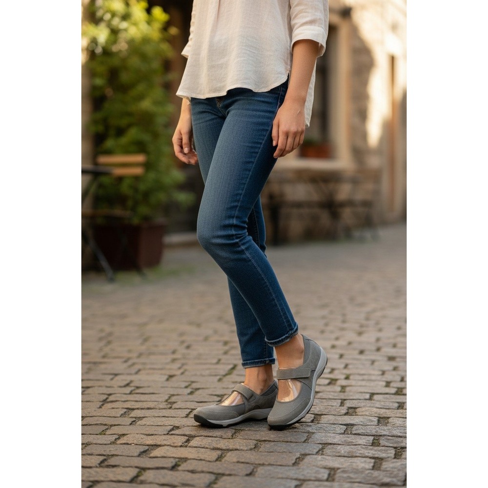 Dansko Women's Gray Mary Jane Flats